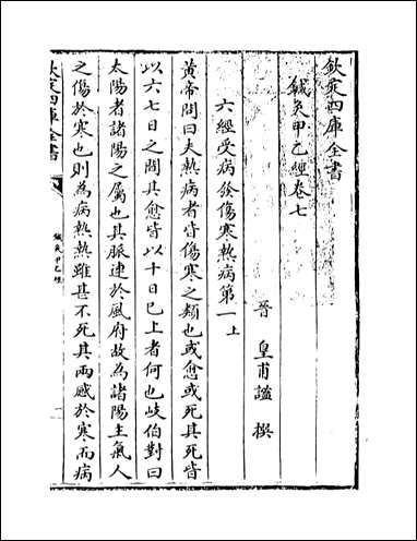 针灸甲乙经_卷七卷九 [针灸甲乙经]