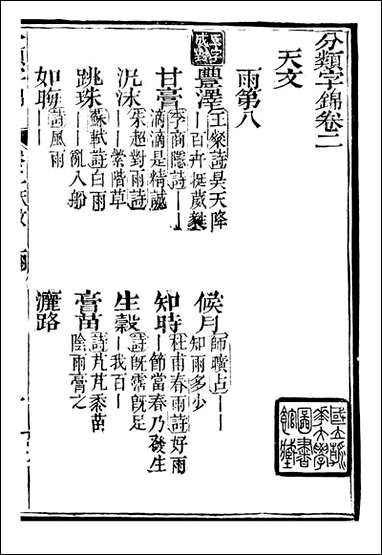 分类字锦_何焯等奉敕纂_二 [分类字锦]