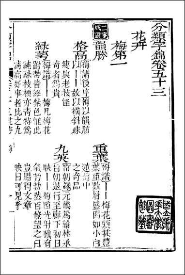 分类字锦_何焯等奉敕纂_五三 [分类字锦]