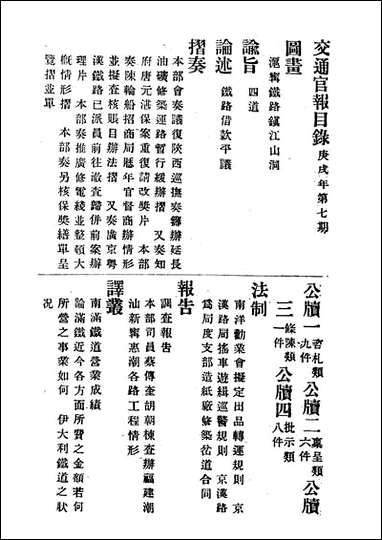 交通官报_七_邮传部图书通译局官报处编 [交通官报]