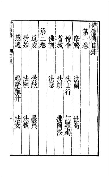 元明善本：古今逸史_列传神僧传_一 [元明善本]