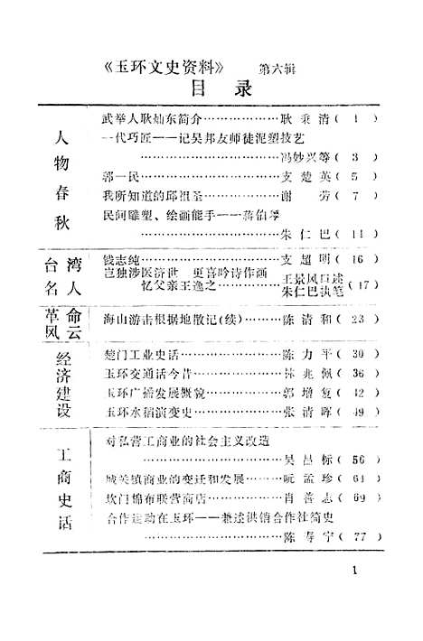 【玉环文史资料】第六辑 - 玉环县文史资料.pdf