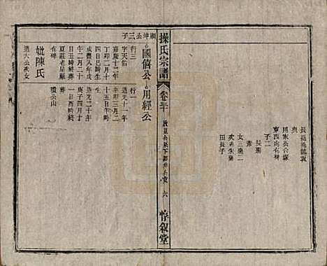 安徽[操姓] 操氏宗谱六十三卷 — 民国三十七年（1948）_三十.pdf