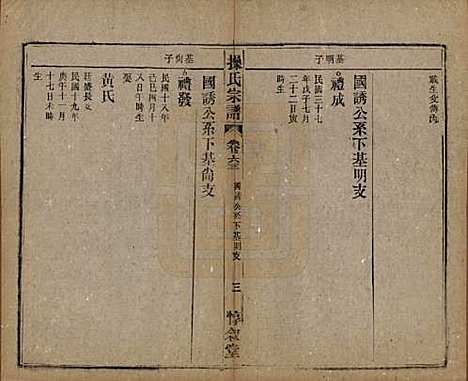 安徽[操姓] 操氏宗谱六十三卷 — 民国三十七年（1948）_六十三.pdf