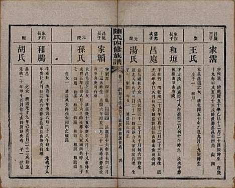 湖南[陈姓] 陈氏四修族谱 — 民国37年[1948]_十一.pdf