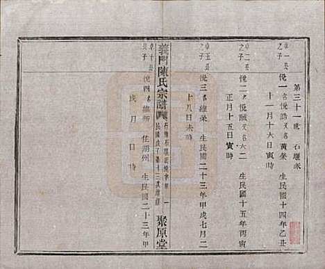 浙江[陈姓] 义门陈氏宗谱一百卷 — 民国三十八年（1949）_一百.pdf