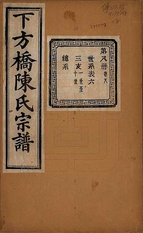 浙江[陈姓] 下方桥陈氏宗谱二十卷 — 民国十五年（l926）_八.pdf