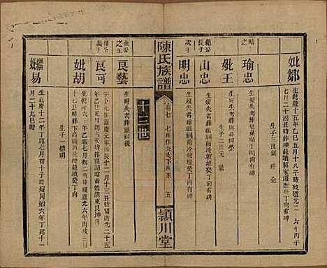 湖南[陈姓] 陈氏族谱 — 民国四年(1915)_九.pdf