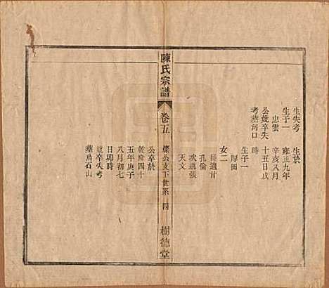 中国[陈姓] 义门陈氏宗谱十三卷首一卷末一卷 — 民国四年（1915）_五.pdf