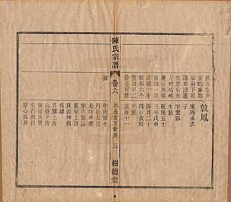 中国[陈姓] 义门陈氏宗谱十三卷首一卷末一卷 — 民国四年（1915）_六.pdf