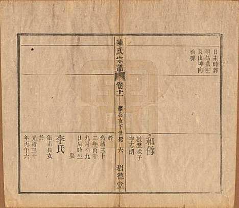 中国[陈姓] 义门陈氏宗谱十三卷首一卷末一卷 — 民国四年（1915）_十一.pdf