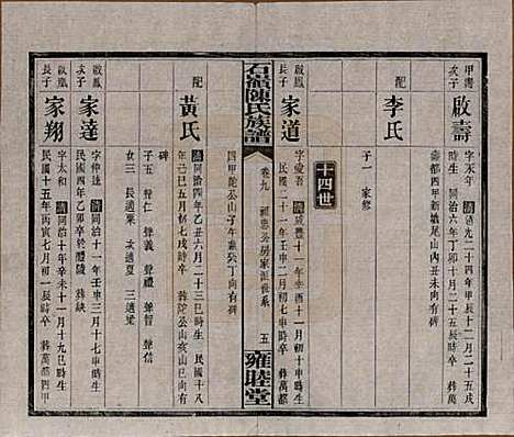 湖南[陈姓] 石岭陈氏族谱 — 民国五年(1916)_九.pdf