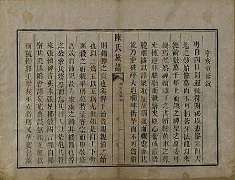 中国[陈姓] 陈氏族谱不分卷 — 清咸丰元年（1851）_一.pdf