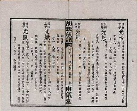 湖南[胡姓] 胡氏族谱十一卷卷末一卷 — 民国9年（1920）_十.pdf