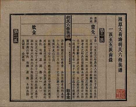 湖南[胡姓] 湘潭大荷塘胡氏六修族谱二十四卷 — 民国二十五年（1936）_七.pdf