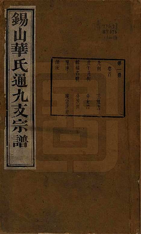 江苏[华姓] 华氏通九支宗谱二十八卷首一卷 — 清光绪二年（1876）_一.pdf