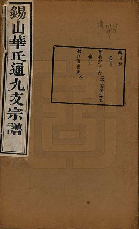 江苏[华姓] 华氏通九支宗谱二十八卷首一卷 — 清光绪二年（1876）_四.pdf