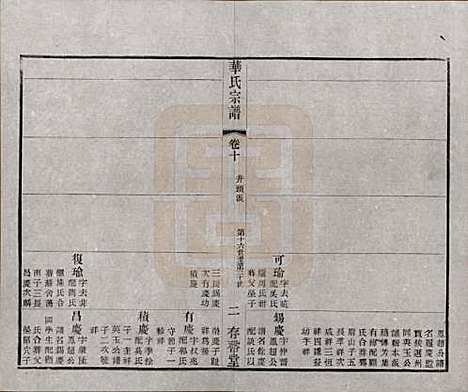 江苏[华姓] 华氏通四三省公支宗谱十五卷首三卷末一卷 — 清宣统三年（1911）_十.pdf