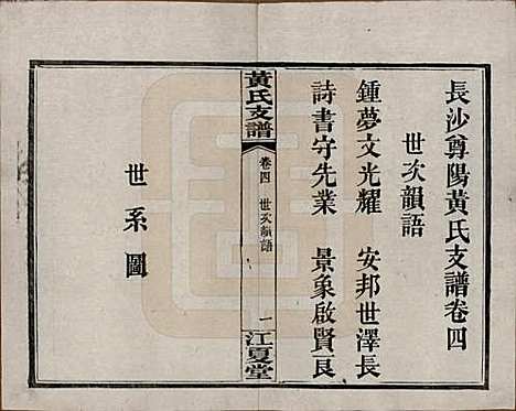 湖南[黄姓] 长沙尊阳黄氏支谱十一卷卷首一卷 — 民国七年（1918）_四.pdf