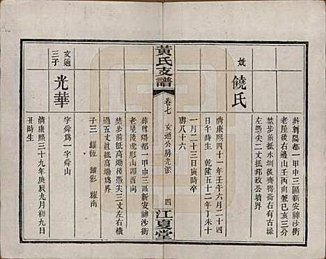 湖南[黄姓] 长沙尊阳黄氏支谱十一卷卷首一卷 — 民国七年（1918）_七.pdf