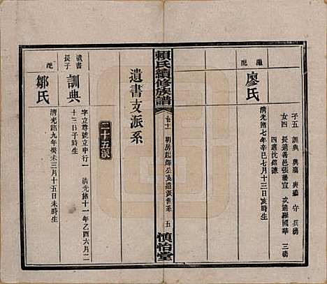 湖南[赖姓] 赖氏续修族谱 — 民国14年[1925]_十一.pdf