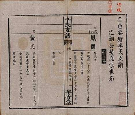 湖南[李姓] 李氏支谱四卷首三卷 — 清同治四年（1875）_二.pdf