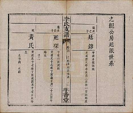 湖南[李姓] 李氏支谱四卷首三卷 — 清同治四年（1875）_四.pdf