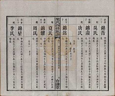 浙江[梁姓] 洋湖梁氏四修族谱 — 民国26年[1937]_九.pdf