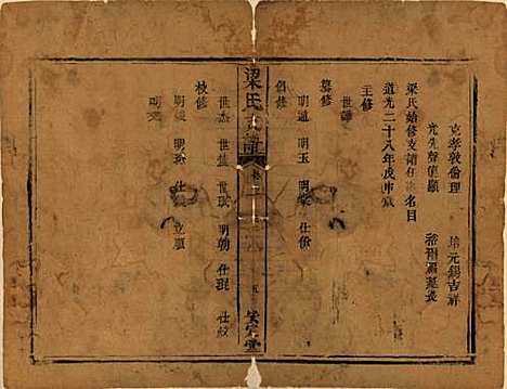 湖南[梁姓] 梁氏支谱 — 清道光28年[1848]_一.pdf