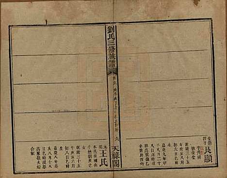 湖南[刘姓] 刘氏三修族谱十卷首一卷末一卷 — 清光绪二年（1876）_六.pdf