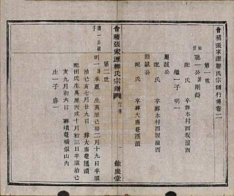 浙江[柳姓] 会稽张家沥柳氏宗谱不分卷 — 清咸丰七年（1857）_二.pdf