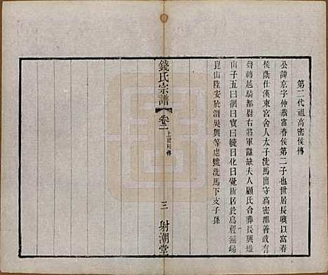 中国[钱姓] 钱氏宗谱十三卷首一卷 — 清光绪六年（1880）_二.pdf