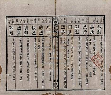 湖南[沈姓] 沈氏房谱不分卷 — 清光绪七年（1881）_十一.pdf