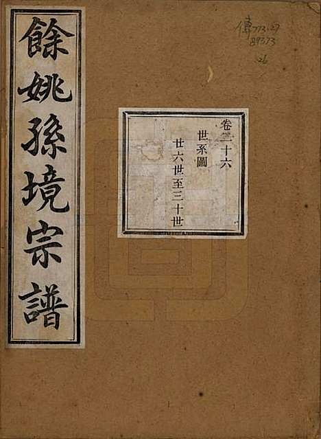 浙江[孙姓] 余姚孙境宗谱 — 清光绪25年[1899]_二十六.pdf