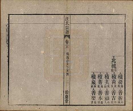 安徽[汪姓] 高林汪氏宗谱十八卷首一卷末二卷 — 民国七年（1918）_二.pdf