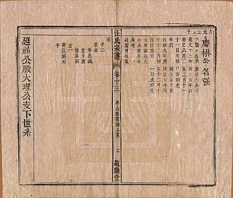 安徽[汪姓] 汪氏宗谱十五卷末二卷 — 清同治十年（1871）_十三.pdf