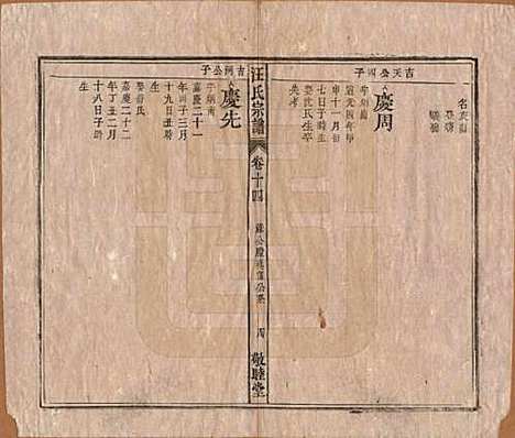 安徽[汪姓] 汪氏宗谱十五卷末二卷 — 清同治十年（1871）_十四.pdf