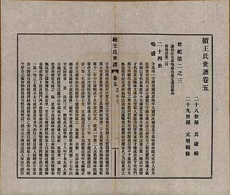 江苏[王姓] 续王氏世谱十一卷 — 民国十四年（1925）_五.pdf