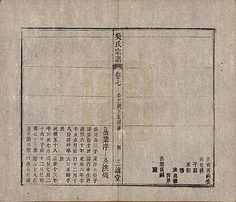 中国[吴姓] 吴氏宗谱十卷首一卷末二卷 — 民国三年（1914）_七.pdf