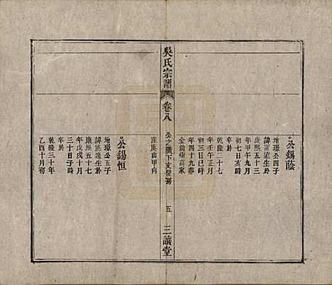 中国[吴姓] 吴氏宗谱十卷首一卷末二卷 — 民国三年（1914）_八.pdf