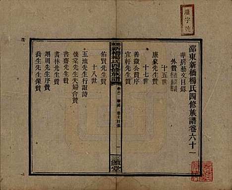 湖南[杨姓] 邵东新桥杨氏四修族谱 — 民国30年[1941]_六十一.pdf