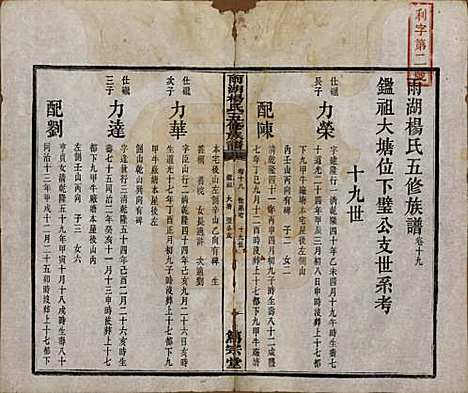 湖南[杨姓] 雨湖杨氏五修族谱二十卷 — 民国二十年（1931）_十九.pdf