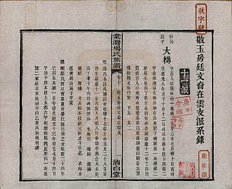 湖南[杨姓] 中湘棠湾杨氏六修谱二十卷 — 民国十五年（1926）_十.pdf