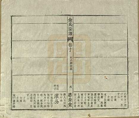 中国[余姓] 余氏宗谱十八卷 — 清光绪二十七年（1901）_十.pdf