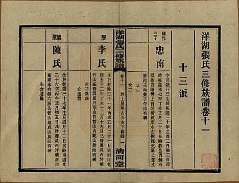 湖南[张姓] 洋湖张氏三修族谱 — 民国二十六年年(1937)_十一.pdf