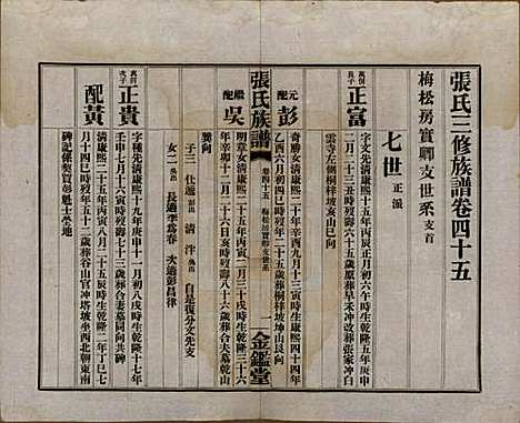 湖南[张姓] 张氏三修族谱六十四卷首一卷末一卷 — 民国十一年(1922)_四十五.pdf