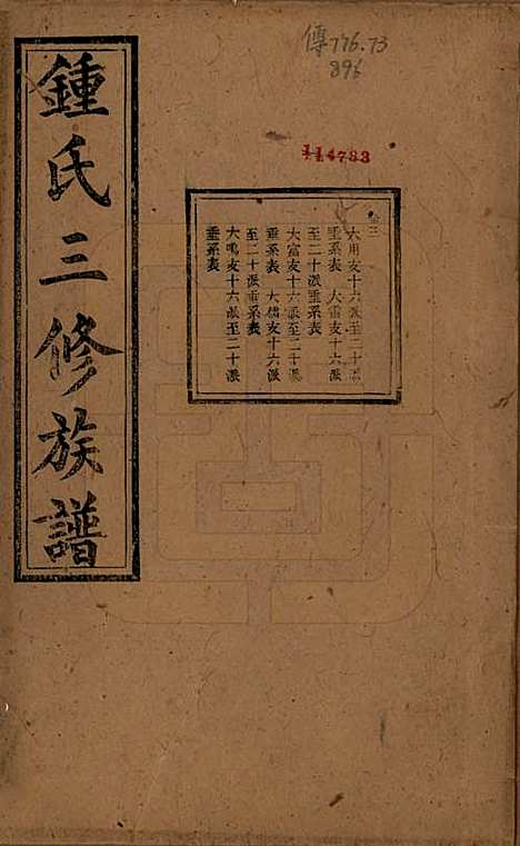 中国[锺姓] 锺氏三修族谱三十二卷 — 清光绪二十八年（1902）_三.pdf