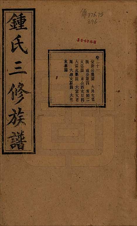 中国[锺姓] 锺氏三修族谱三十二卷 — 清光绪二十八年（1902）_二十一.pdf