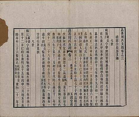 浙江[周姓] 嘉善周氏支谱十四卷首一卷 — 清道光十九年（1839）_三.pdf