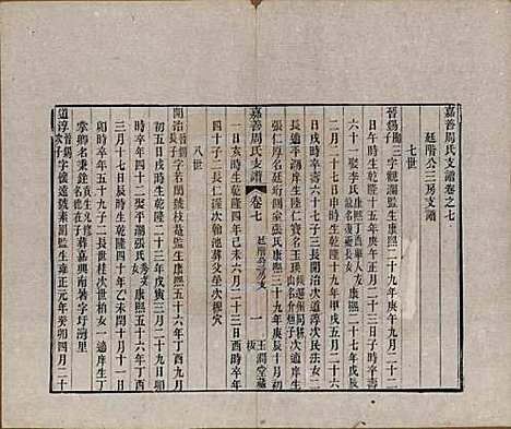 浙江[周姓] 嘉善周氏支谱十四卷首一卷 — 清道光十九年（1839）_七.pdf